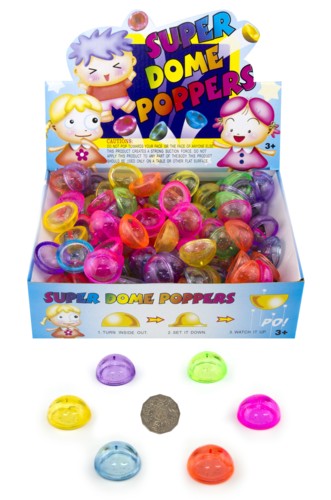 32mm TRANSPARENT GLITTER DOME POPPER