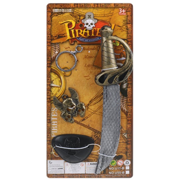 PIRATE SET WITH SWORD - Click Image to Close